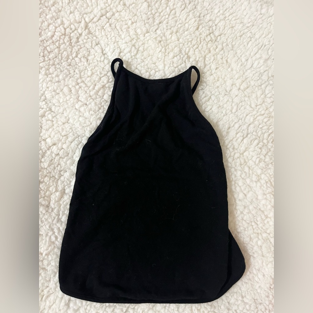 Black cross back crop top